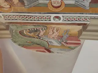 Scena mutila dal giudizio universale sopra Sant'Antonio - Cappella o Santuario di Madonna Lunga o Vergine Assunta a Montanera