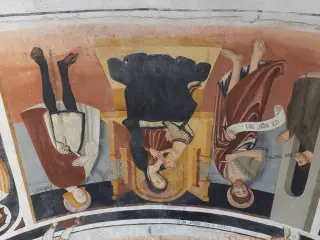 Madonna del Latte tra San Giovanni Battista e San Giuliano - Cappella o Santuario di Madonna Lunga o Vergine Assunta a Montanera