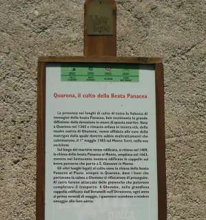 Pannello illustrativo - Chiesa della Beata Panacea al Monte a Quarona