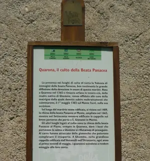 Pannello illustrativo - Chiesa della Beata Panacea al Monte a Quarona