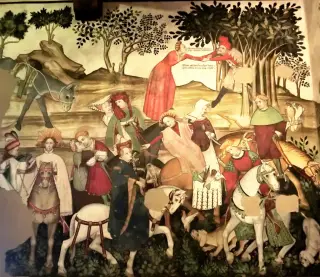 Affreschi della Sala Baronale - Cappella del Castello a Manta