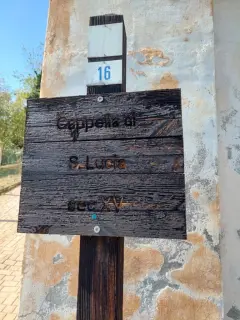 Pannello illustrativo - Cappella di Santa Lucia a Montaldo di Mondovì