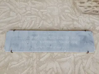 Targa commemorativa - Cappella di San Giacomo di Ruspaglia a San Giorgio Canavese