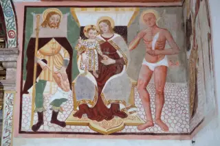 Madonna col Bambino, San Barolomeo e San Rocco - Chiesa di Santa Maria delle Grazie a Vicolungo