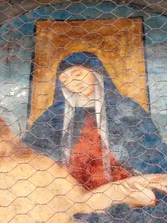 Lato Nord Ovest - Madonna dettaglio - Pilone di San Sebastiano e San Rocco a Ruffia