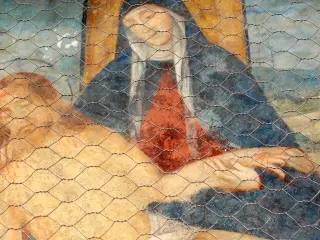Lato Nord Ovest - Madonna dettaglio - Pilone di San Sebastiano e San Rocco a Ruffia