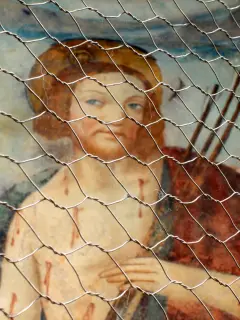 Lato Nord Ovest - San Sebastiano dettaglio - Pilone di San Sebastiano e San Rocco a Ruffia