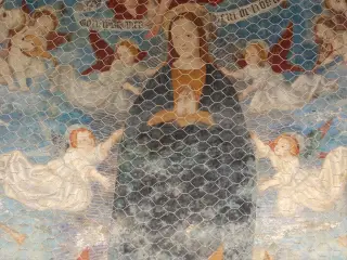 Lato Sud Est - Madonna dettaglio - Pilone di San Sebastiano e San Rocco a Ruffia