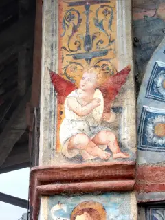 Lato Sud Est - Angelo musicante - Pilone di San Sebastiano e San Rocco a Ruffia