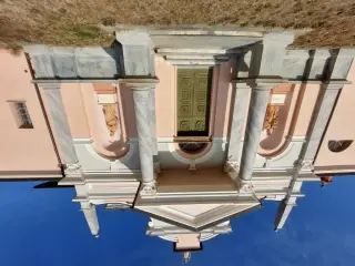 Facciata sud - Parrocchiale di San Martino Vescovo a Alice Superiore