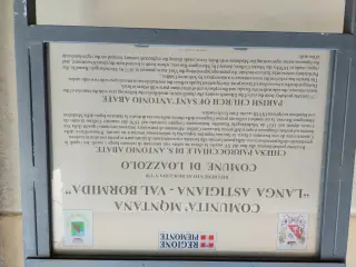 Pannello illustrativo - Chiesa Parrocchiale di Sant'Antonio Abate a Loazzolo