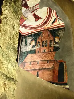 Dettaglio affresco - Chiesa di San Vincenzo di Saragozza a Saint-Vincent