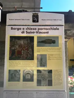 Pannello illustrativo - Chiesa di San Vincenzo di Saragozza a Saint-Vincent