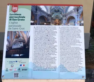 Pannello illustrativo - Parrocchiale di San Grato a Valgrisenche