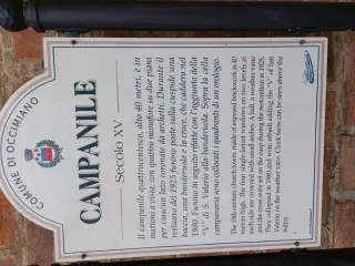 Pannello illustrativo - Parrocchiale di San Valerio a Occimiano