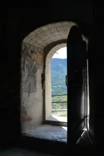 Affresco all'ingresso - Cappella di San Michele a VerrayesFrazione Marseiller