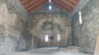 Interno - Cappella Castrense di Santa Colomba a VilleneuveFrazione Chatel-Argent