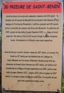 Pannello illustrativo - Ex Priorato di Saint-Bénin a Aosta
