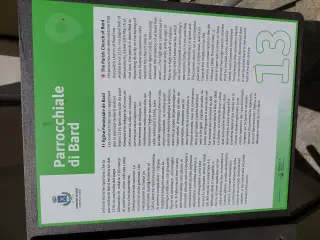 Pannello illustrativo - Parrocchiale dell' Assunzione di Maria a Bard