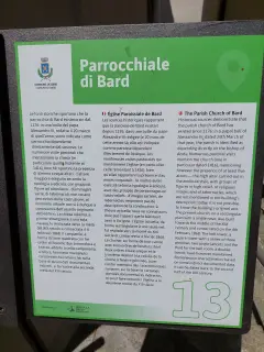 Pannello illustrativo - Parrocchiale dell' Assunzione di Maria a Bard