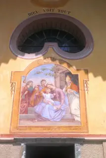 Dipinto in facciata - Cappella di San Giacomo Maggiore a AyasFrazione Saint-Jaques