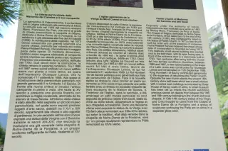 Pannello illustrativo - Parrocchiale della Madonna del Carmine a Valsavarenche
