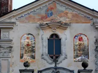 Facciata - Santuario della Madonna del Buon Rimedio a Villafranca PiemonteFrazione Cantogno
