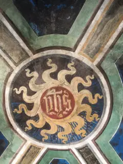 Trigramma di San Bernardino da Siena - Cappella del Priorato di Sant'Orso a Aosta