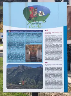 Pannello illustrativo - Santuario di Notre Dame de Pitié a CharvensodFrazione Pont Suaz