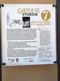 Pannello illustrativo - Parrocchiale di San Lorenzo Martire a Cavour