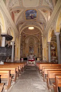 Navata centrale - Chiesa dei Santi Bernardo e Giuseppe a Campiglia Cervo