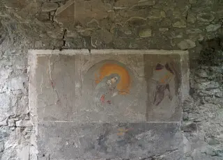 Fronte facciata - Oratorio di San Giovanni Battista a Alto SermenzaFrazione Rimasco - Ferrate