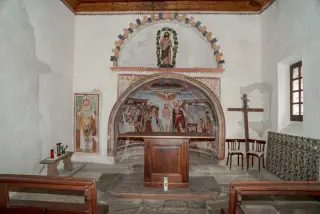 Interno - Oratorio di San Giovanni Battista a Alto SermenzaFrazione Rimasco - Ferrate