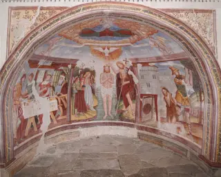 Affreschi dell'abside - Oratorio di San Giovanni Battista a Alto SermenzaFrazione Rimasco - Ferrate