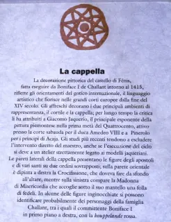 Pannello illustrativo - Cappella del Castello a Fénis