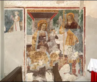 Madonna col Bambino e San Rocco - Oratorio di Sant'Antonio Abate a Fontaneto d'AgognaFrazione Sant'Antonio