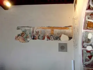 Angolo tra parete Nord della navata e frontone - Chiesa della Madonna della Stella a Pianezza