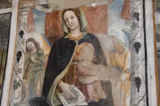 Cappella Provana - Madonna col Bambino particolare - Pieve di San Pietro a Pianezza