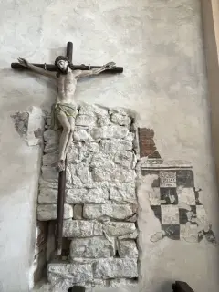 Affresco del 1548 data e iscrizione - Oratorio dei Battuti o Immacolata Concezione a Vesime