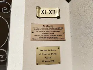 Pannello illustrativo - Cappella di San Rocco a ValstronaFrazione Luzzogno