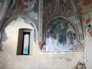Parete di fondo, sant'Antonio - Cappella di San Sebastiano a Pianezza