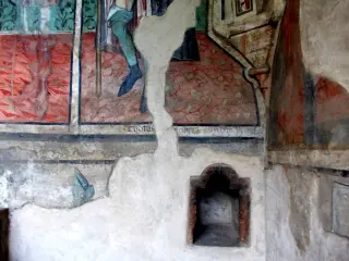 Parete di fondo, particolare - Cappella di San Sebastiano a Pianezza