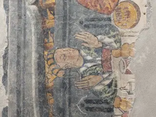 Miracolo del pollo dettaglio - Cappella di San Giacomo a Busca