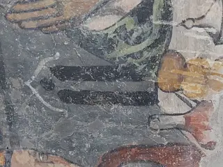 Miracolo del pollo dettaglio - Cappella di San Giacomo a Busca