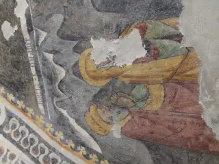 San Giacomo parte per il deserto dettaglio - Cappella di San Giacomo a Busca