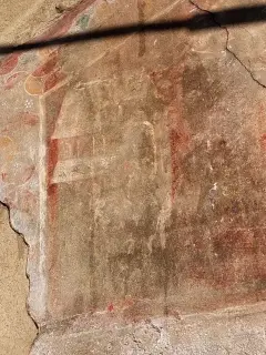 Annunciazione dettaglio - Cappella dei Santi Sebastiano e Rocco a Pont-Saint-Martin