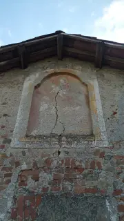 Affresco in Facciata - Cappella di San Bernardo o San Bernardino da Siena a Piozzo
