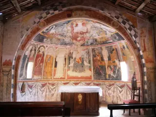 Affreschi del catino absidale - Cappella di San Bernardo o San Bernardino da Siena a Piozzo