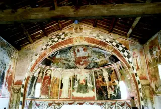 Affreschi absidali - Cappella di San Bernardo o San Bernardino da Siena a Piozzo