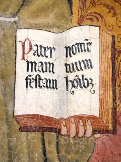 San Bernardino da Siena dettaglio - Cappella di San Bernardo o San Bernardino da Siena a Piozzo